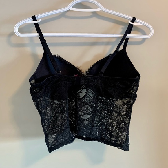 Black Sparkly Corset Top - Picture 6 of 7